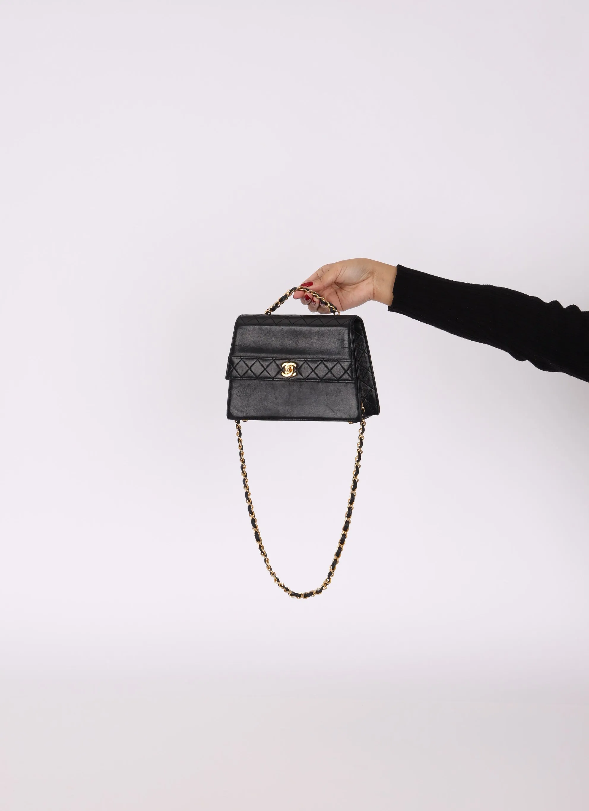 Chanel 1989 Lambskin Trapezoid w/ Cardholder
